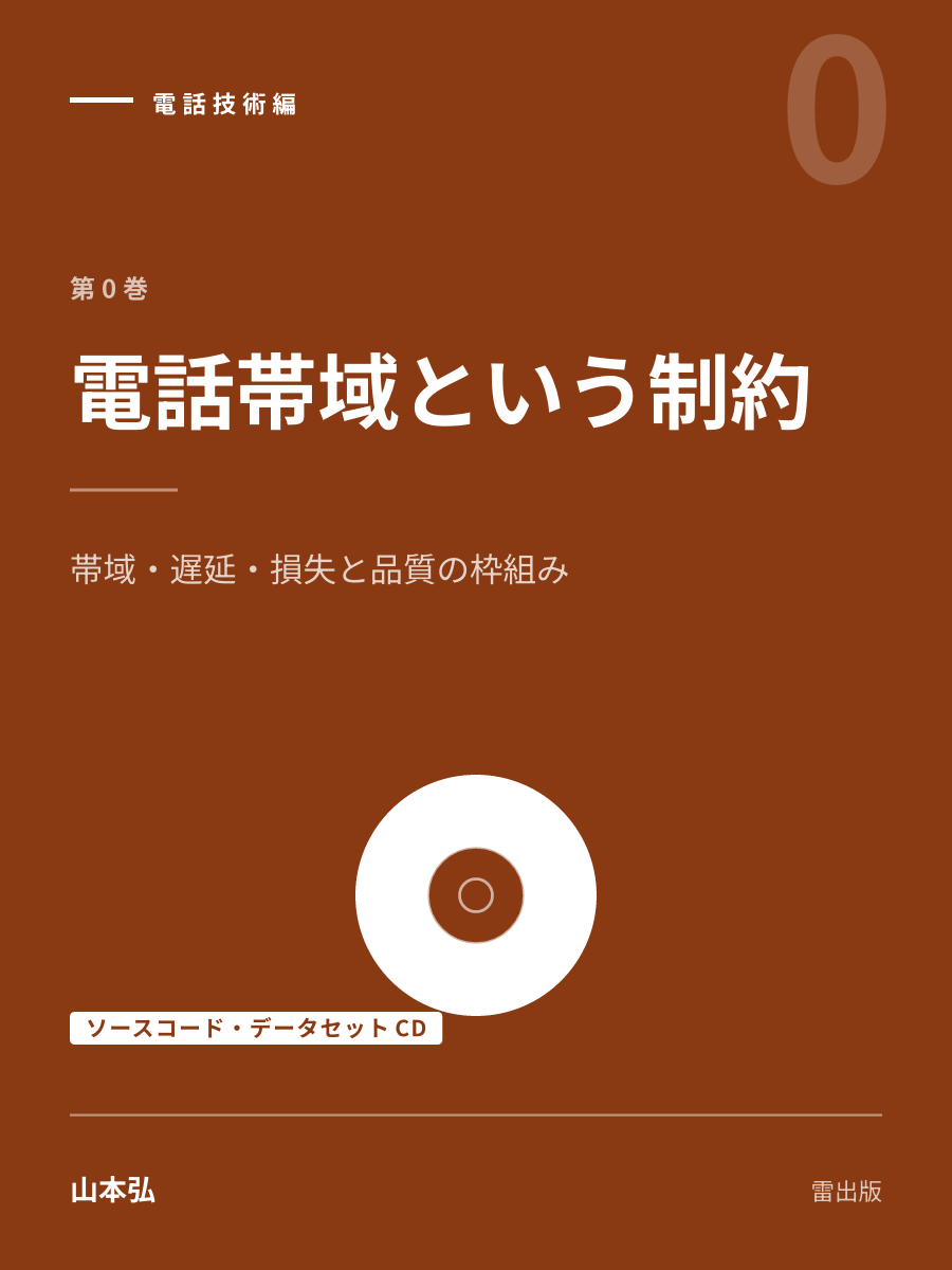 『電話帯域という制約（ソースコード・データセットCD）』の表紙